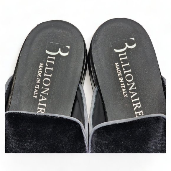 Billionaire Velvet Half Loafers Crest $965 main image 5
